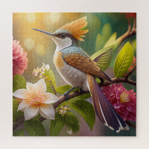 Puzzle Pájaro Fantasía de Mielero Crestidorado