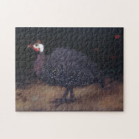 Pájaro guineafowl enganchado (por Jan Mankes)