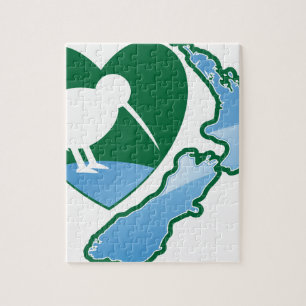 Puzzle Pájaro impresionante del kiwi de Nueva Zelanda co