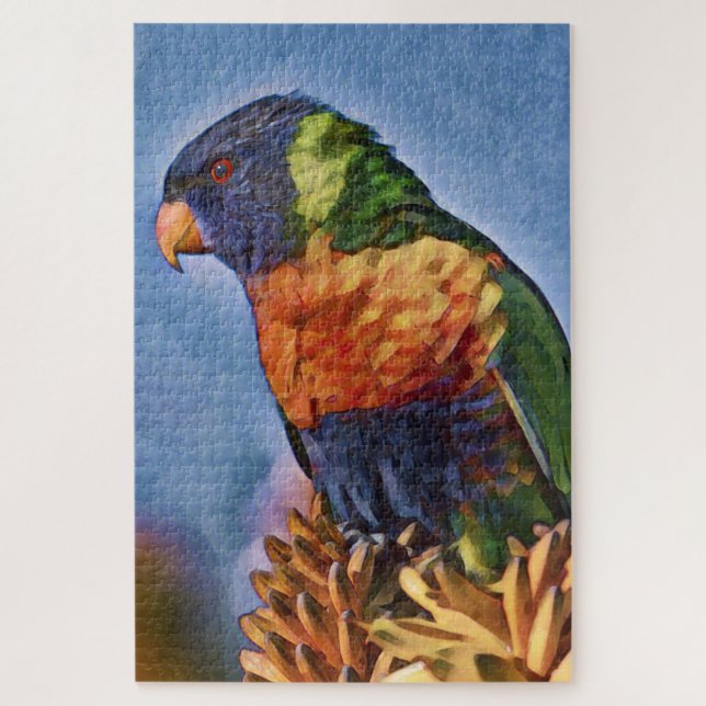 Puzzle Pájaro lorikeet parrot (Vertical)