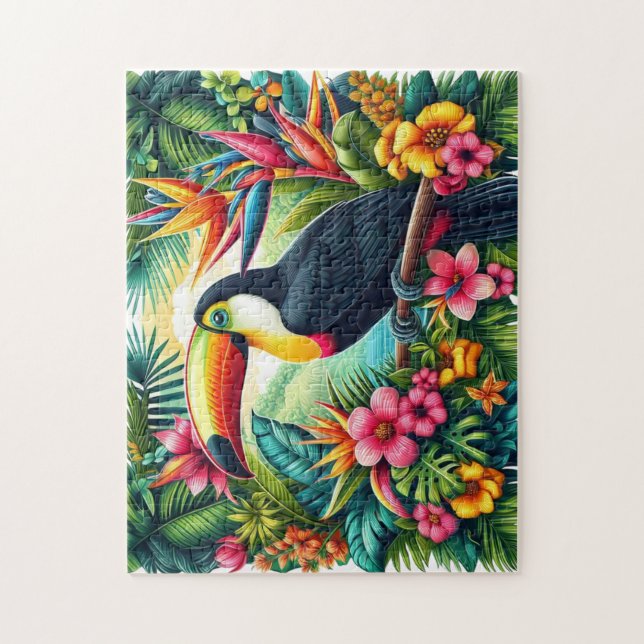 Puzzle Pájaro Tucán Tropical/De La Selva (Vertical)
