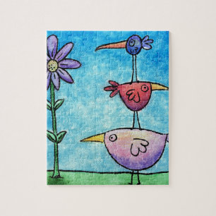 Puzzle Pájaros apilados