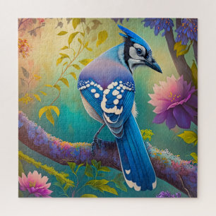 Puzzle Pájaros de fantasía Arrendajo azul