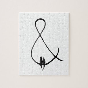 Puzzle Pájaros del amor en un signo "&"