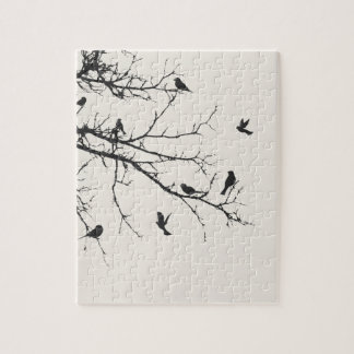 Puzzle Pájaros en blanco y negro
