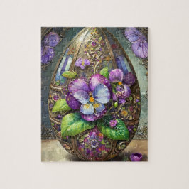 Puzzle Pájaros en flor violan el huevo de Pascua