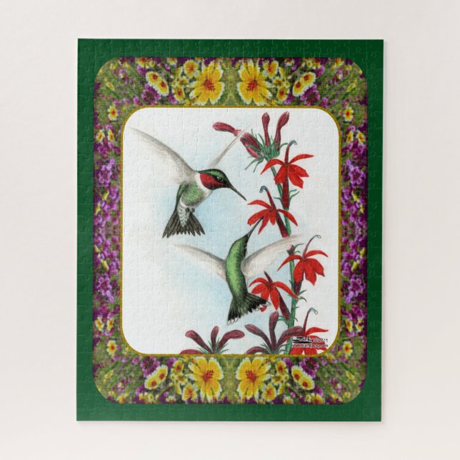 Puzzle Pájaros y flores #5 (Vertical)