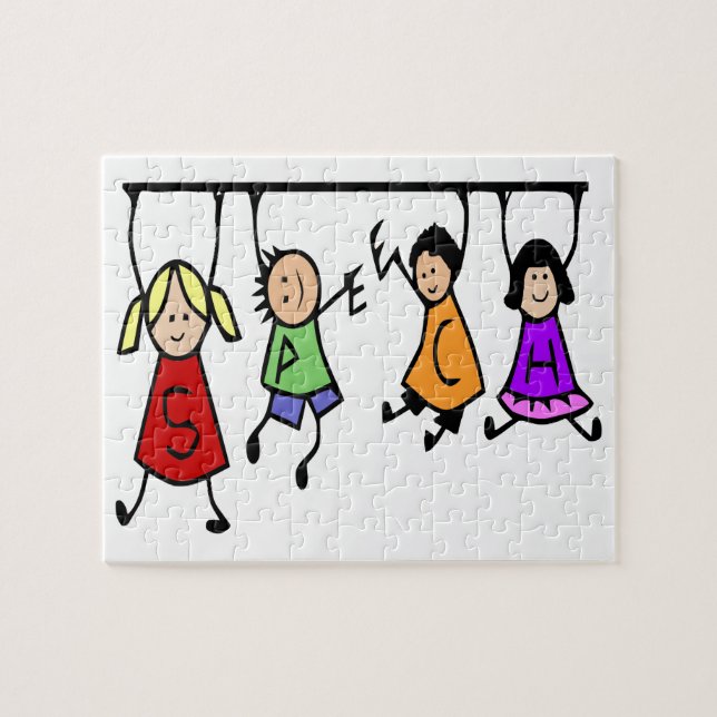 Puzzle Palabra curada de terapia del discurso infantil (Horizontal)