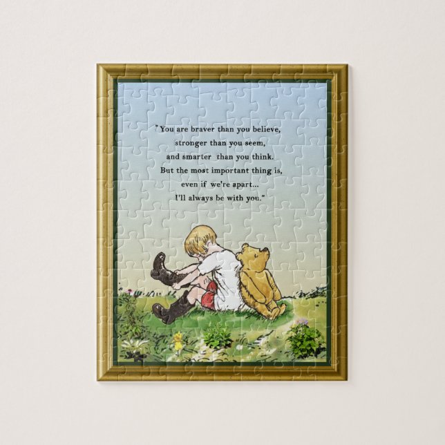Puzzle Palabras de aliento de Pooh Bear (Vertical)