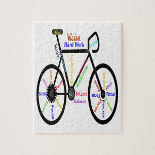 Puzzle Palabras de bicicleta motivacionales o Inspiradora