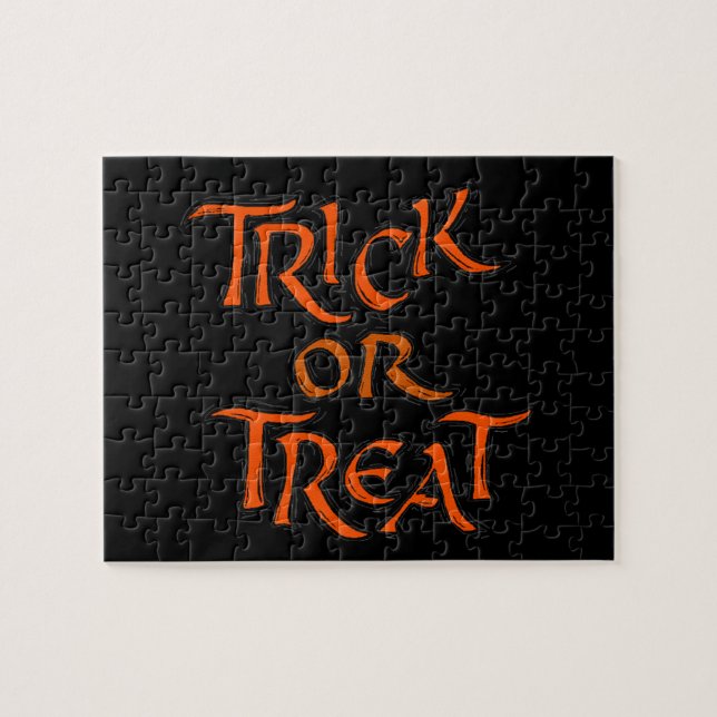 Puzzle Palabras de Halloween Trick o Treat (Horizontal)