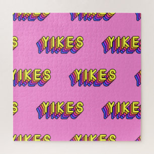 Puzzle Palabras De Yikes: Papel De Techo Rosa Vintage.
