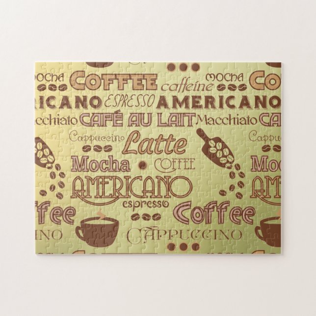 Puzzle Palabras del café (Horizontal)