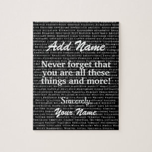 Puzzle Palabras positivas Personalizado Afirmación Agreg