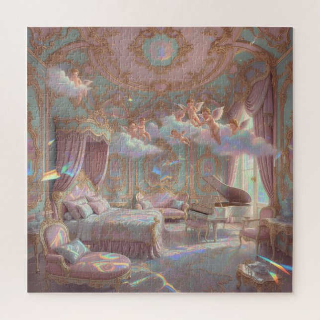 Puzzle Palace Dreamscape Psychedelic Rococo Revival Mural (Vertical)