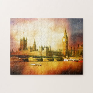 Puzzle Palacio de Westminster y Gran Ben en el Támesis