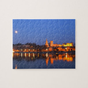 Puzzle Palacio del Papa en Aviñón y el río Ródano en