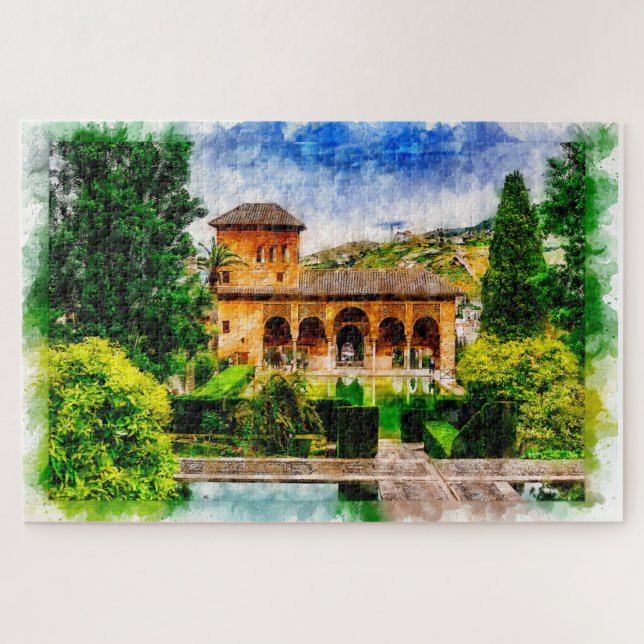 Puzzle Palacio del Partal, Alhambra, Granada, España. (Horizontal)