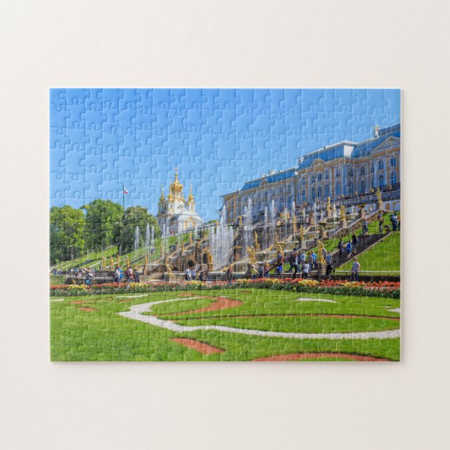 Puzzle Palacio Peterhof y Gran Cascada de fuentes (Horizontal)