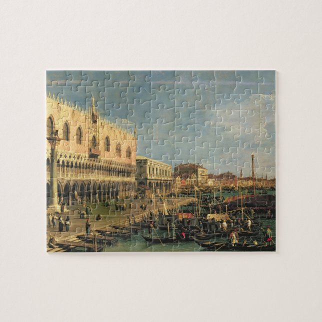Puzzle Palazzo Ducale y el degli Schiavoni, Venic de Riva (Horizontal)