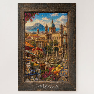 Puzzle Palermo pintoresco Sicilia Arquitectura colorida y