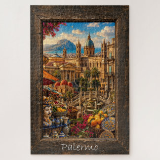 Puzzle Palermo pintoresco Sicilia Arquitectura colorida y