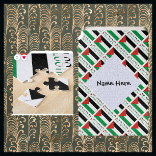 Puzzle Palestina y bandera de Palestina personalizada en 