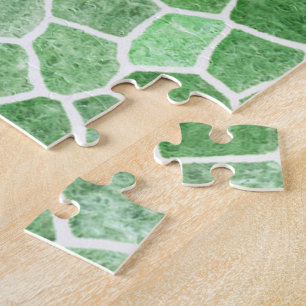 Puzzle Pálido esmeralda y pistacho empedrado patchwork