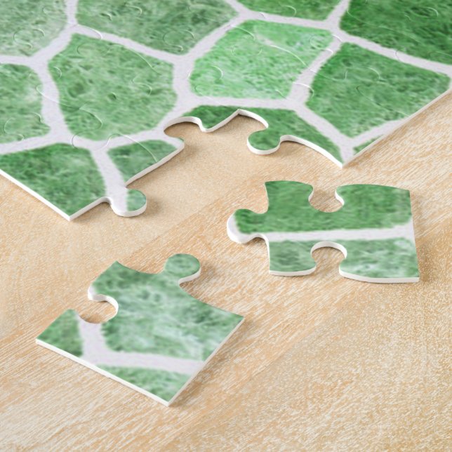 Puzzle Pálido esmeralda y pistacho empedrado patchwork (Lado)