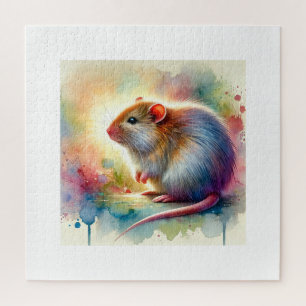 Puzzle Palm Rat in Light 101024AREF139 - Watercolor