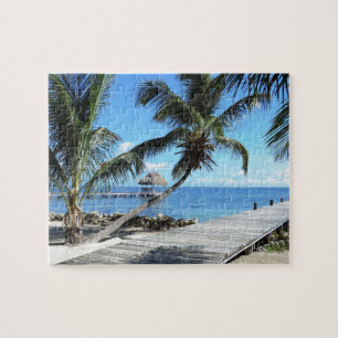 Puzzle Palma y embarcadero en Belice
