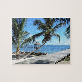 Puzzle Palma y embarcadero en Belice