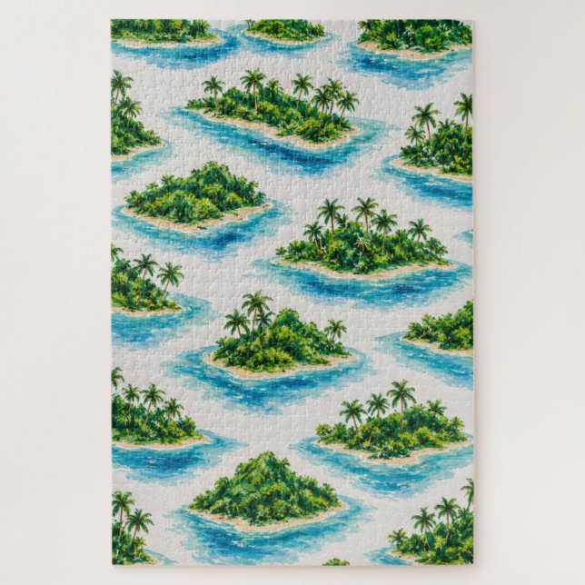 Puzzle Palmera de Isla Tropical (Vertical)