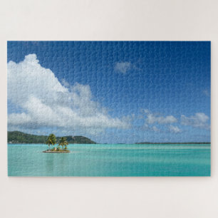 Puzzle Palmera en una pequeña isla en la laguna de Bora