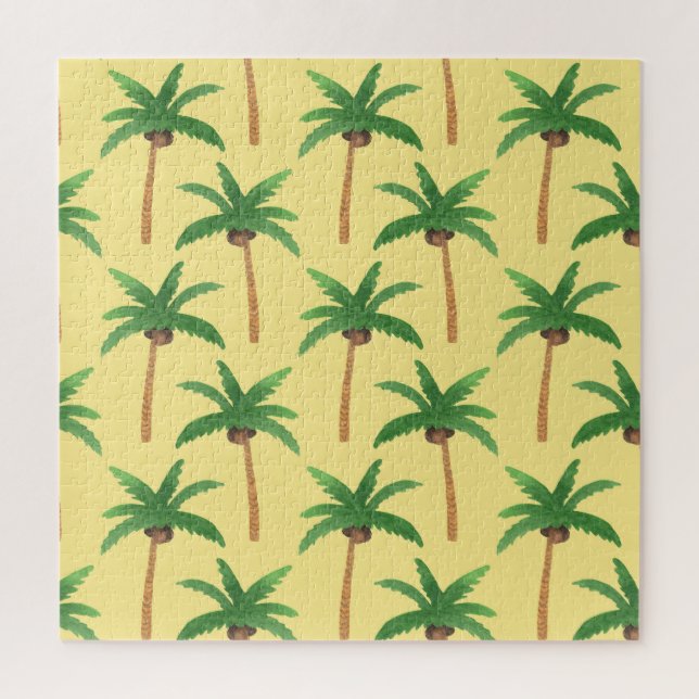 Puzzle Palmeras acuáticas, fondo tropical. (Vertical)