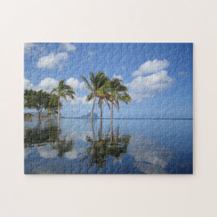 Puzzle Palmeras en la Isla Mauricio.