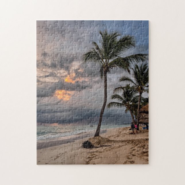 Puzzle Palmeras y Sunrise exóticas de Hawaii (Vertical)
