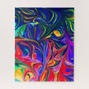 Puzzle Palo de brillo trippy con girasol arco iris