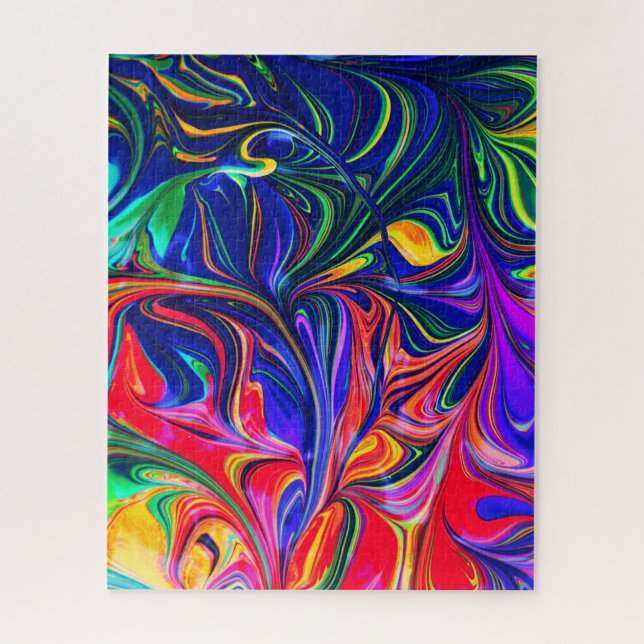 Puzzle Palo de brillo trippy con girasol arco iris (Vertical)