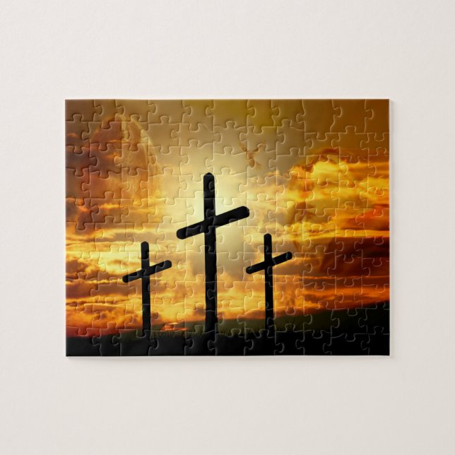 Puzzle Paloma bendecida Jesucristo Calvery del Virgen (Horizontal)