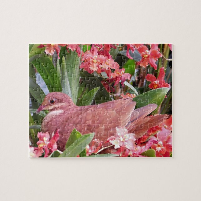 Puzzle Paloma en flores (Horizontal)