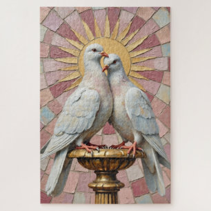 Puzzle Palomas de Pureza Renacimiento Acicalándose