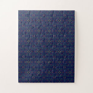 Puzzle Palomitas de maíz Anime Azul Patrón Geométrico