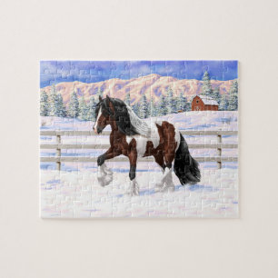 Puzzle Pan Bay Pinto Gypsy Vanner Borrador De Caballo En