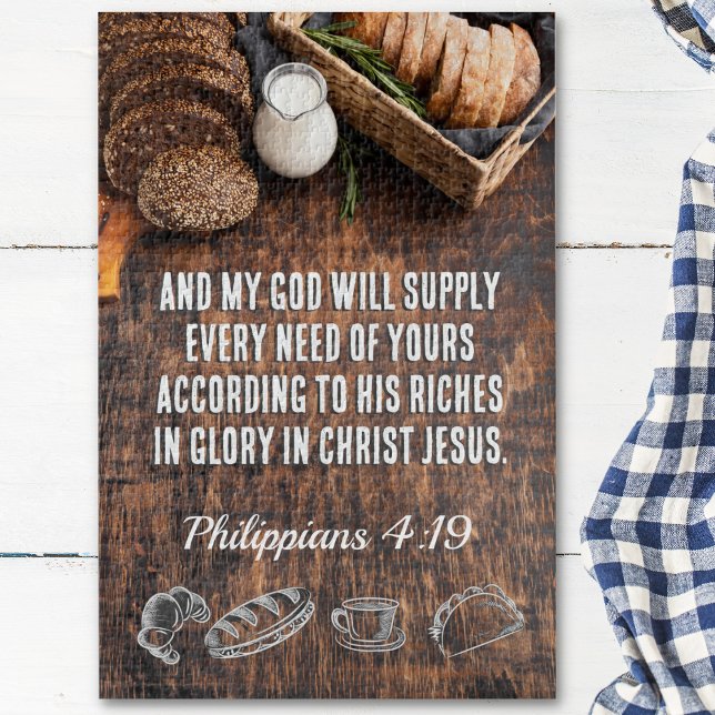 Puzzle Pan | Philippians 4:19 Biblia Verse 20 x 30 (Subido por el creador)