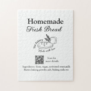 Puzzle Panadería de pan fresco añada ingredientes Q r cód