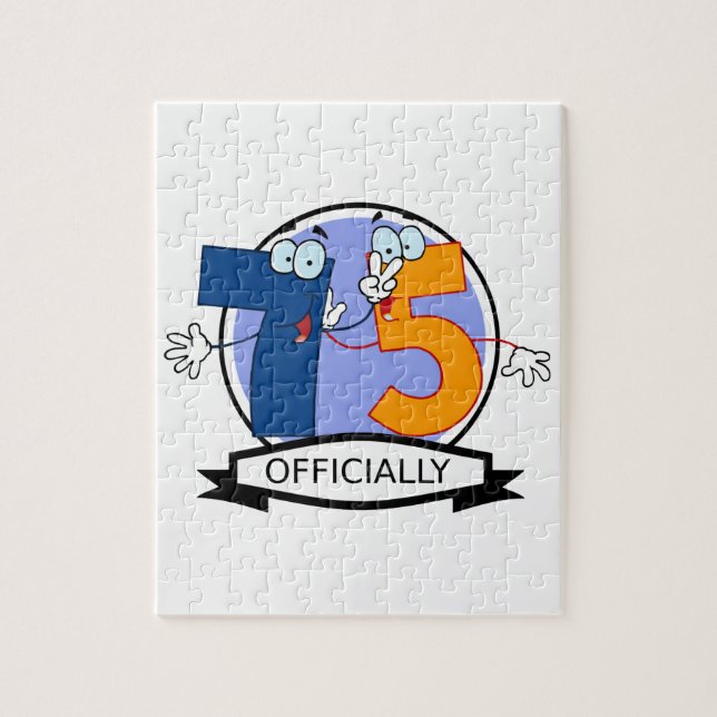 Puzzle Pancarta oficial de cumpleaños 75 (Vertical)