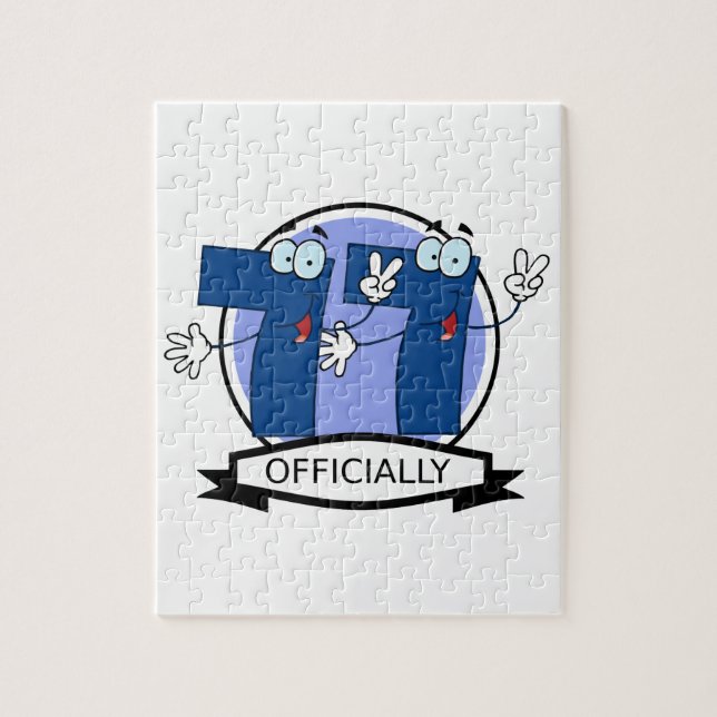 Puzzle Pancarta oficial de cumpleaños 77 (Vertical)