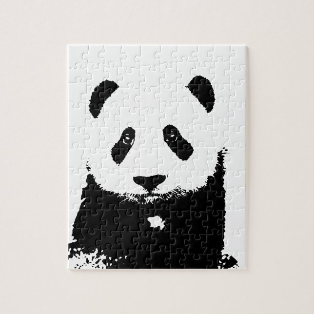 Puzzle Panda blanco y negro (Vertical)