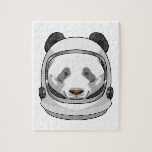 Puzzle Panda como astronauta con casco